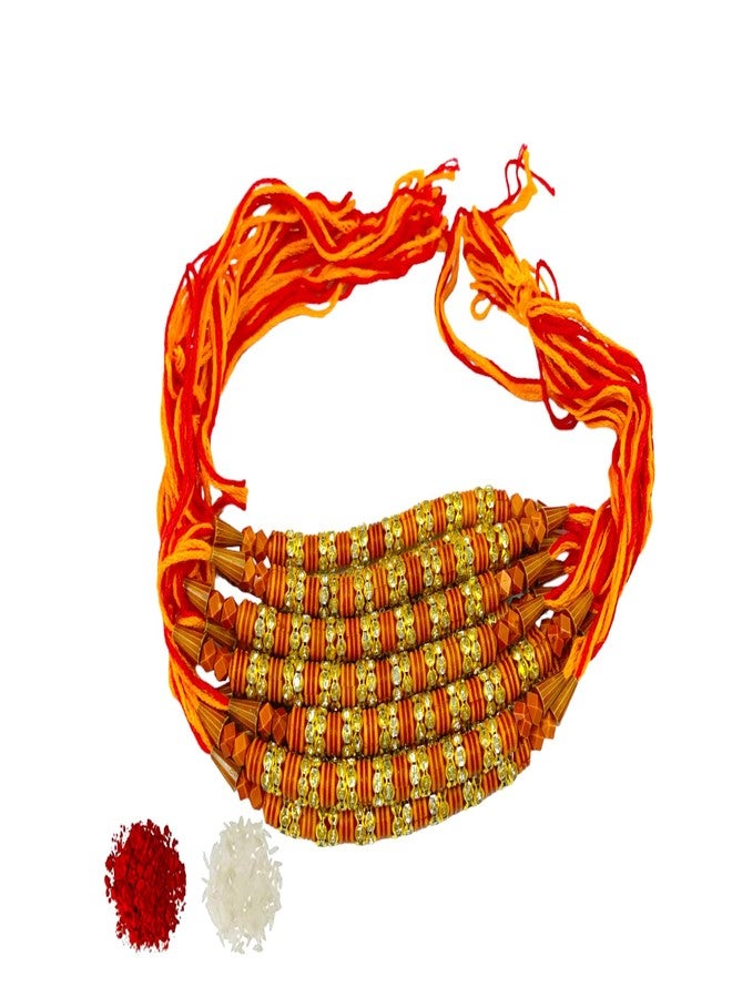 Sesonby Bhai Rakhis - Rakhis for Brother, Bhaiya Bhabhi Pair & Rakhi for Kids Boys | Bracelet Style | #Dzn8 (Set Of 12 Rakhi) - Image 2